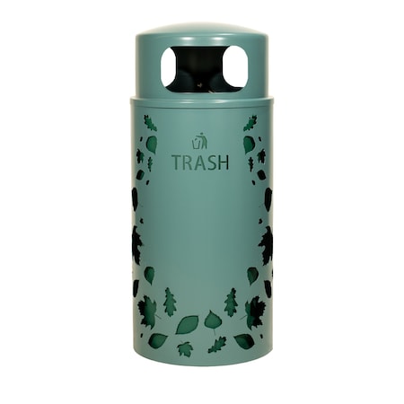 Ex-Cell Kaiser 33-Gal. Nature Series Leaves Trash unit - Steel, Malachite NS33-LV T MAL